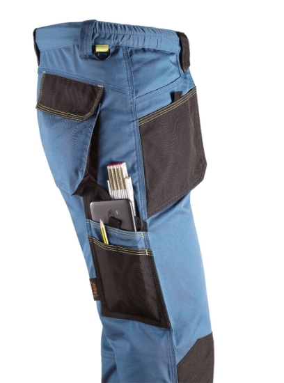 Tasca laterale porta utensili pantaloni da lavoro lunghi Slick blu
