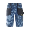 Pantaloni corti da lavoro Slick  camouflage blu fronte