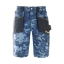 Pantaloni corti da lavoro Slick  camouflage blu fronte