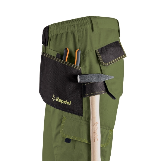 Pantaloni corti da lavoro Slick verde tasche lato sinistro 