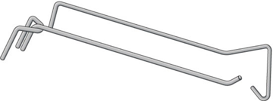 Bild von HOOK FOR PERFORATED BAR WITH PRICE HOLDER CONNECTOR
