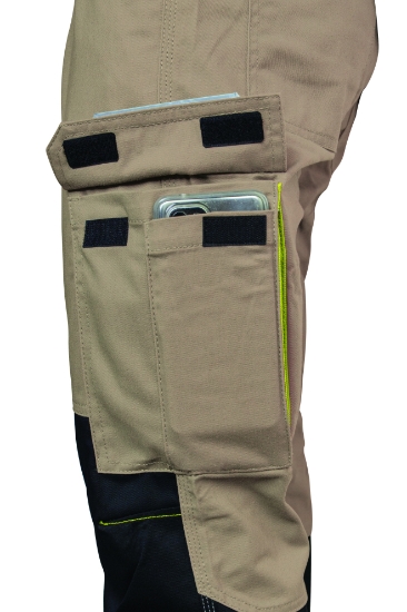 Tasca porta metro pantaloni da lavoro lunghi KAVIR beige	