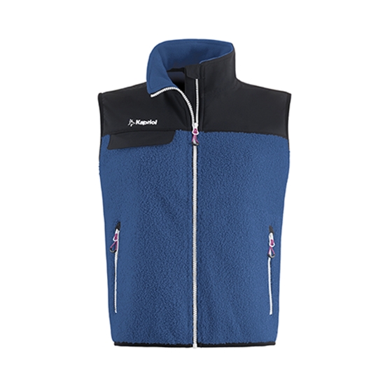 Gilet in pile donna Wool blu	