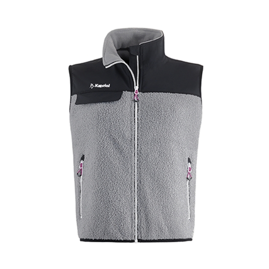 Gilet in pile donna Wool grigio	