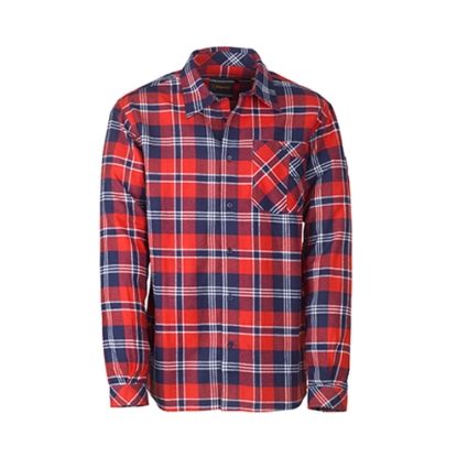 Camicia da lavoro scozzese Redwood rosso-blu	