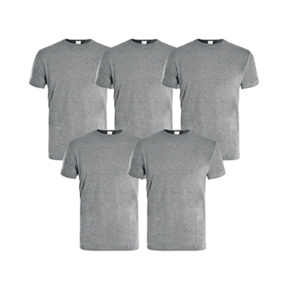 Set 5 magliette da lavoro grigie	