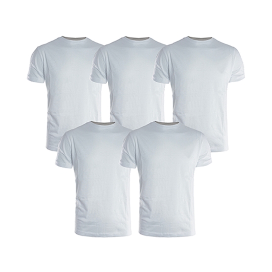 Set 5 t-shirt da lavoro bianche uomo		