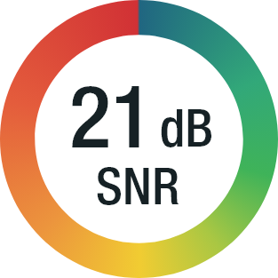 Livello di protezione SNR: 21 dB