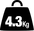 Peso 4,3 Kg
