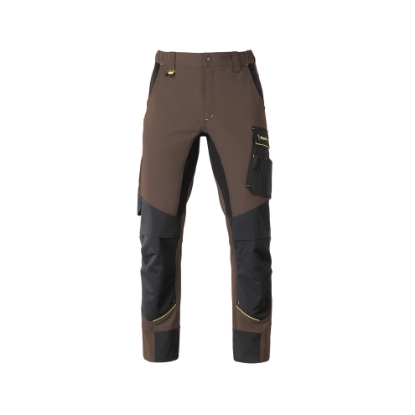 Fronte pantaloni elasticizzati lunghi Dynamic marroni