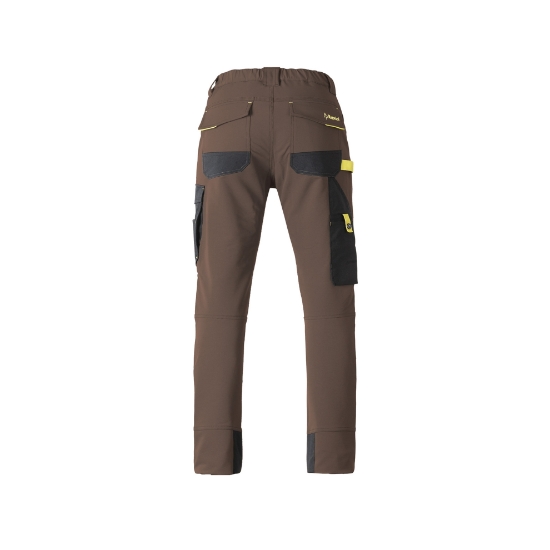 Retro pantaloni elasticizzati lunghi Dynamic marroni
