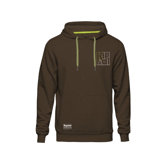 Felpa Enjoy hoodie marrone