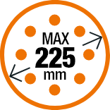 Ø Klett-Schleifscheibe 225 mm