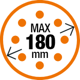 Ø Klett-Schleifscheibe 180 mm