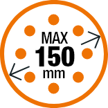 Ø Klett-Schleifscheibe 150 mm
