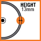 Altezza 13 mm