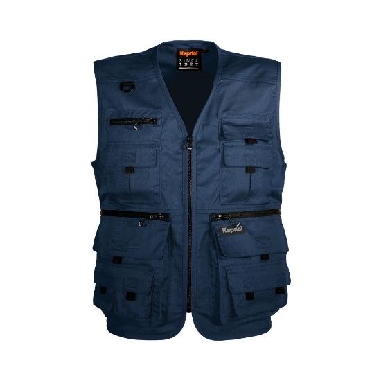 Gilet multitasche blu