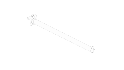 TUBO DRITTO PER BARRA 40W