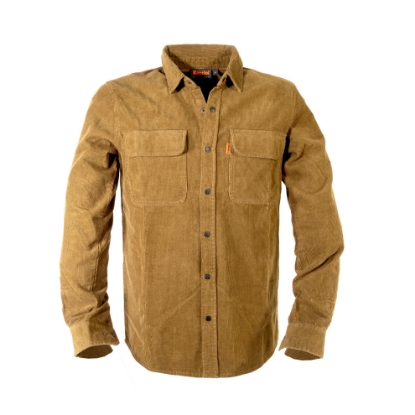 Camicia da lavoro urban Corduroy marrone_front