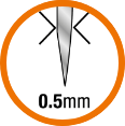 Grosor de la hoja - 0,5 mm